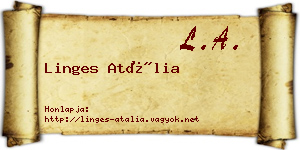 Linges Atália névjegykártya